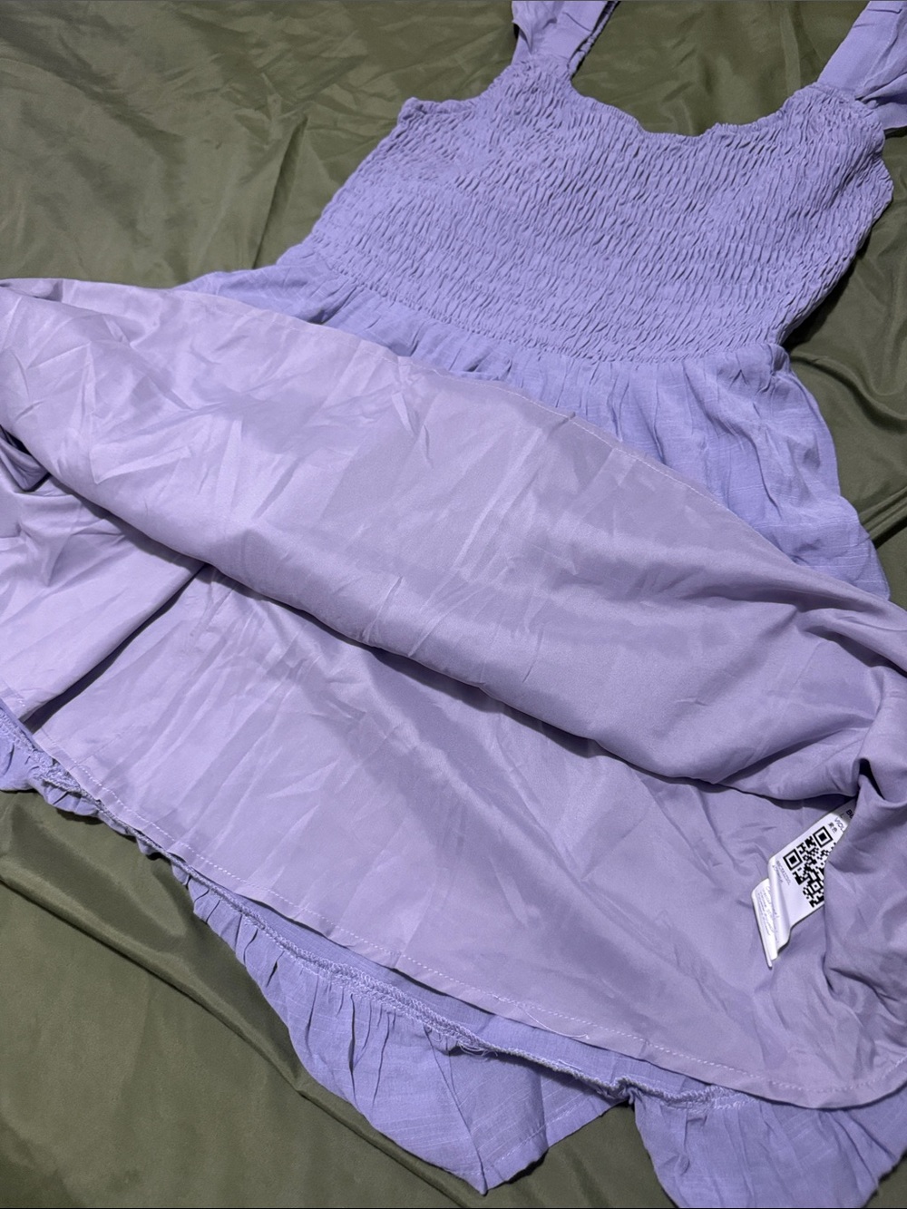 Lavender Ruffle Mini Sundress - Picture 2 of 4